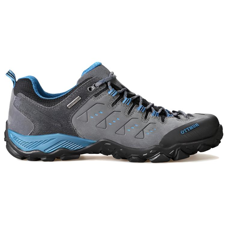 HUMTTO Comfortable Round Toe Slip Resistant Abrasion Resistant Low top Outdoor Shoes Men’s Gray