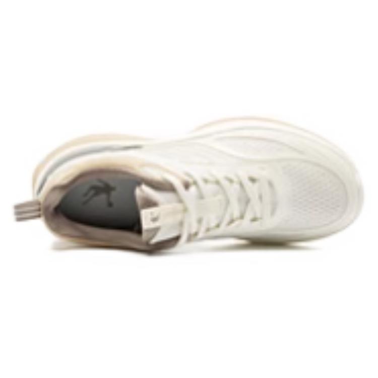 QIAODAN Slip Resistant, Abrasion Resistant, Breathable Low top Casual Running Shoes Women’s Beige