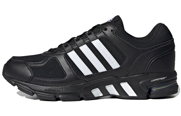 Adidas Equipment 10 U EQT long-distance comfortable sports mesh fabric synthetic leather low-top running shoes men and women same style black and white