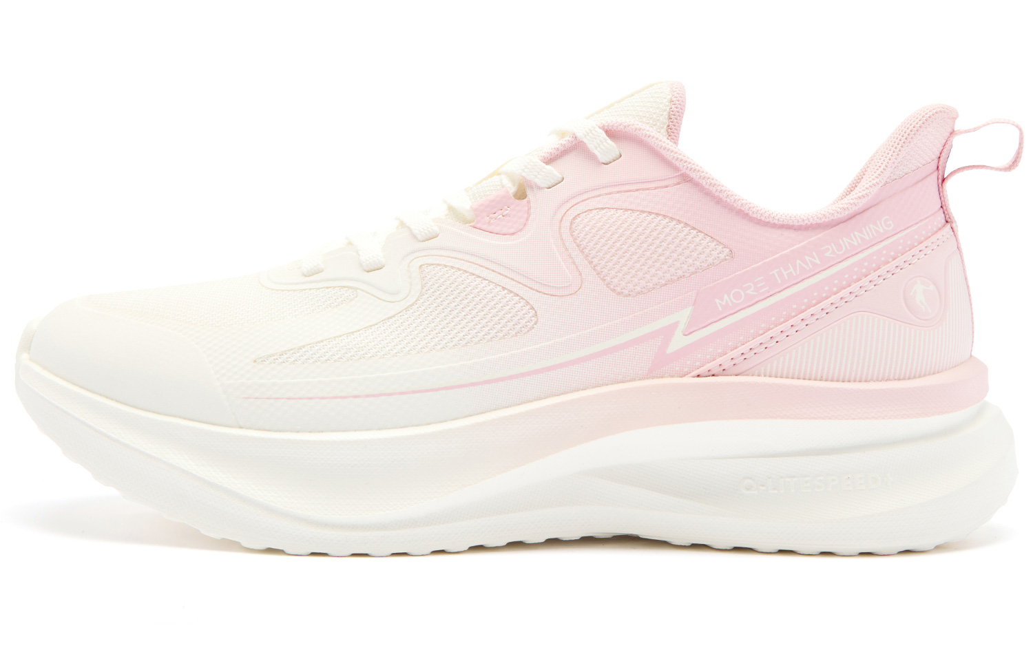 QIAODAN Yue Run Fabric Low top Q LITESPEED Technology Casual Training Running Shoes Women’s Beige Pink