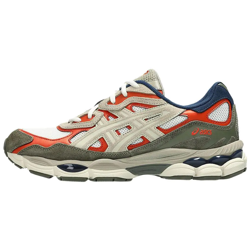 ASICS GEL NYC Breathable Rubber Training Running Shoes Unisex Green Red