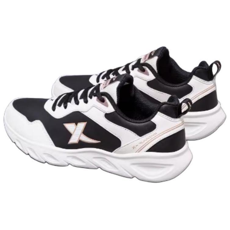 XTEP Cushioning Abrasion Resistant Cushioning, Wear Resistant Low top Running Shoes Women’s White Black
