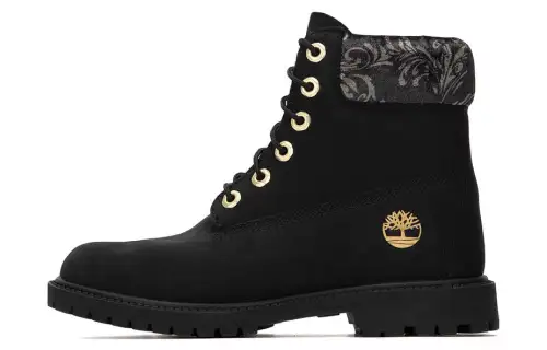 Timberland 6 Inch Heritage Lace Up Cupsole Boots 'Black Nubuck' Women's