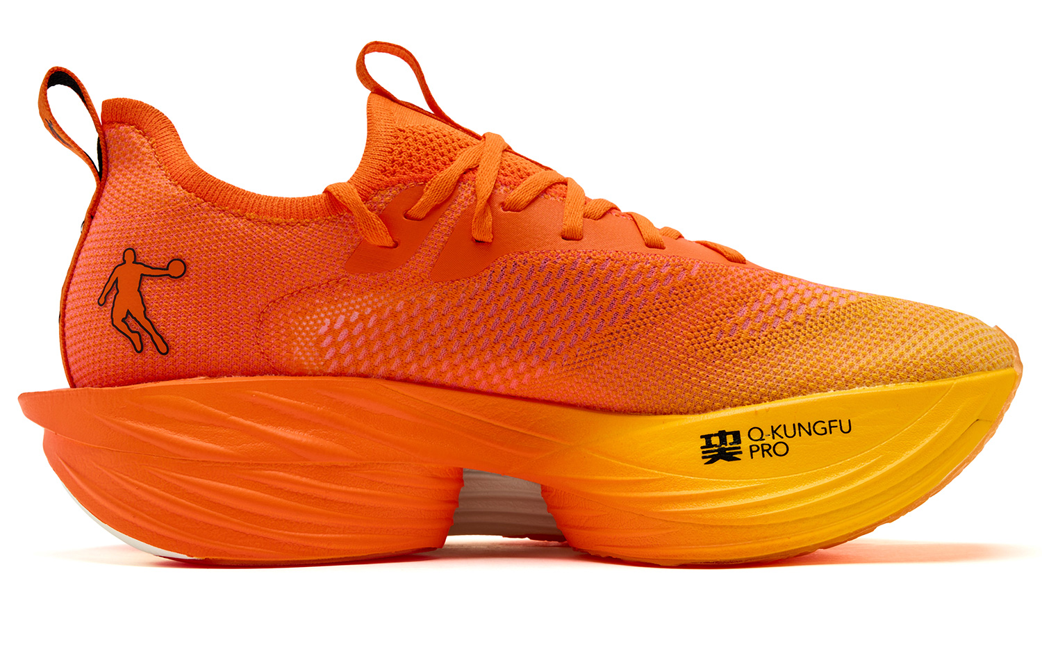 QIAODAN Feiying Plaid 1.5 Running Shoes Men’s Low Top Dragon Flame Orange Wheat Yellow