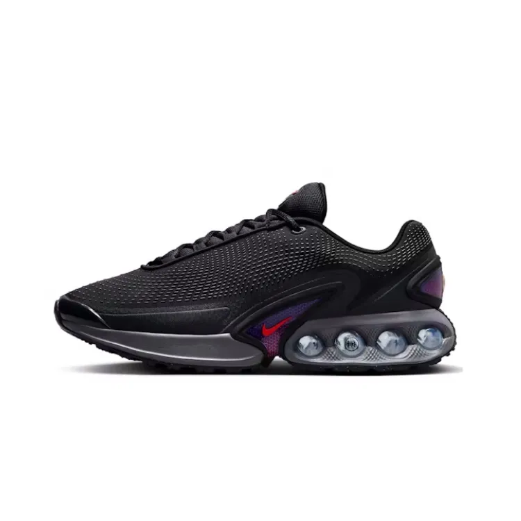 Nike Air Max Dn Textile, Synthetic Leather Breathable Low top Casual Running Shoes Unisex Black