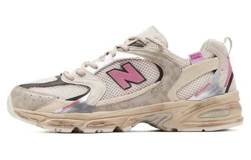 New Balance NB 530 Slip Resistant Abrasion Resistant Low top Running Shoes Unisex Gray Brown Pink