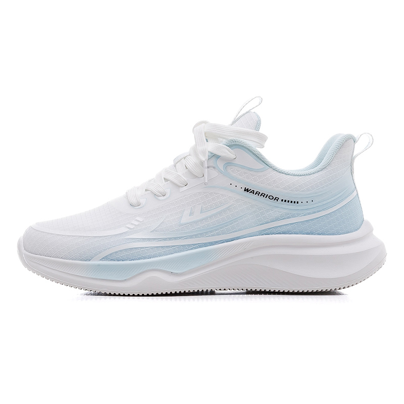 Warrior Fabric Cushioning Abrasion Resistant Rebound Low top Casual Training Running Shoes Unisex White Moon