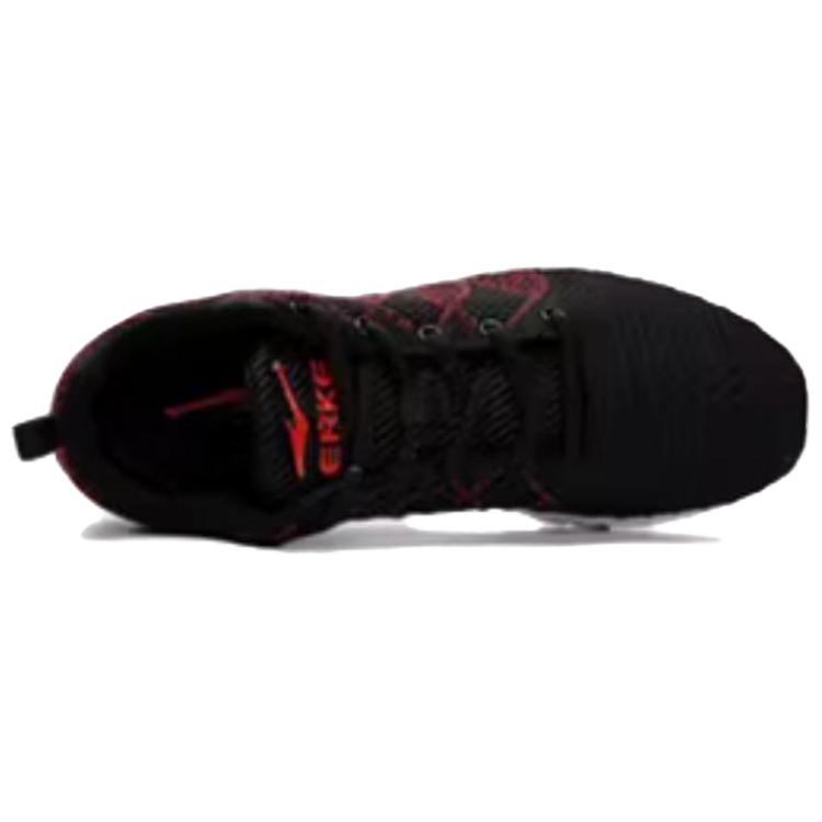 Erke Slip Resistant And Breathable Low top Running Shoes Men’s Black Red