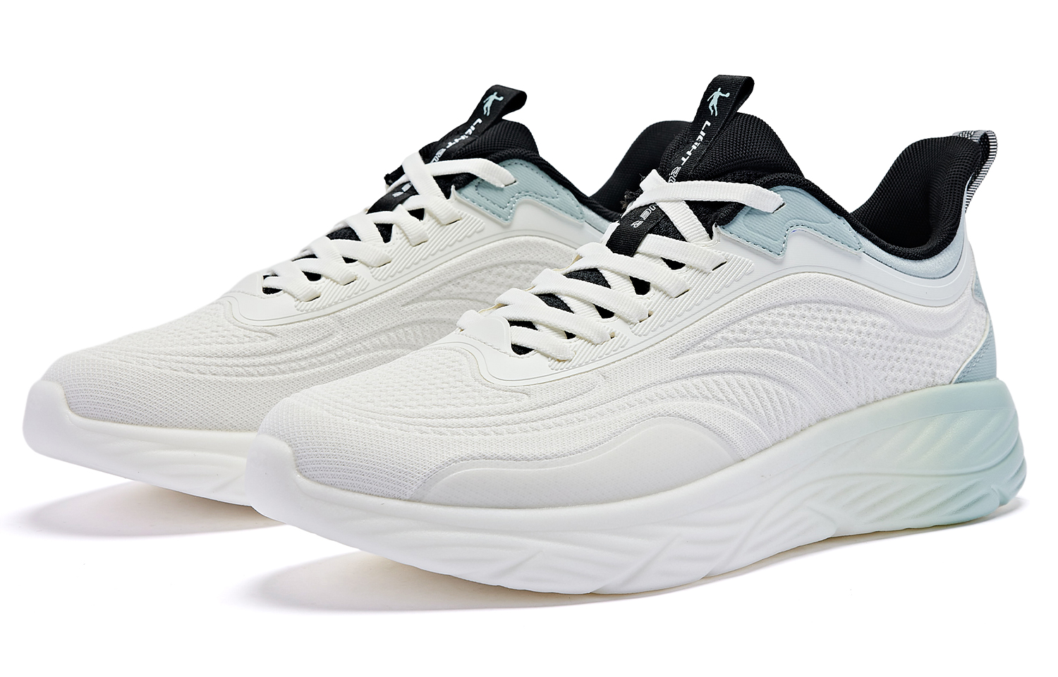 QIAODAN Comfortable Cushioning, Wear Resistant Low top Running Shoes Men’s White Green