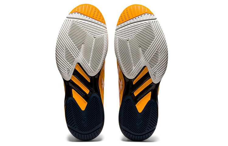Мужские кроссовки ASICS Solution Speed FF 2 (желто-белые) — фото 6