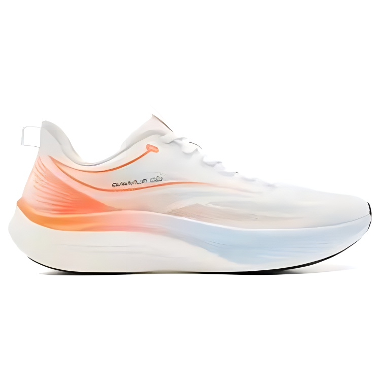 QIAODAN Q LITESPEED 6.0 Slip Resistant Abrasion Resistant Low top Casual Running Shoes Men’s White Orange