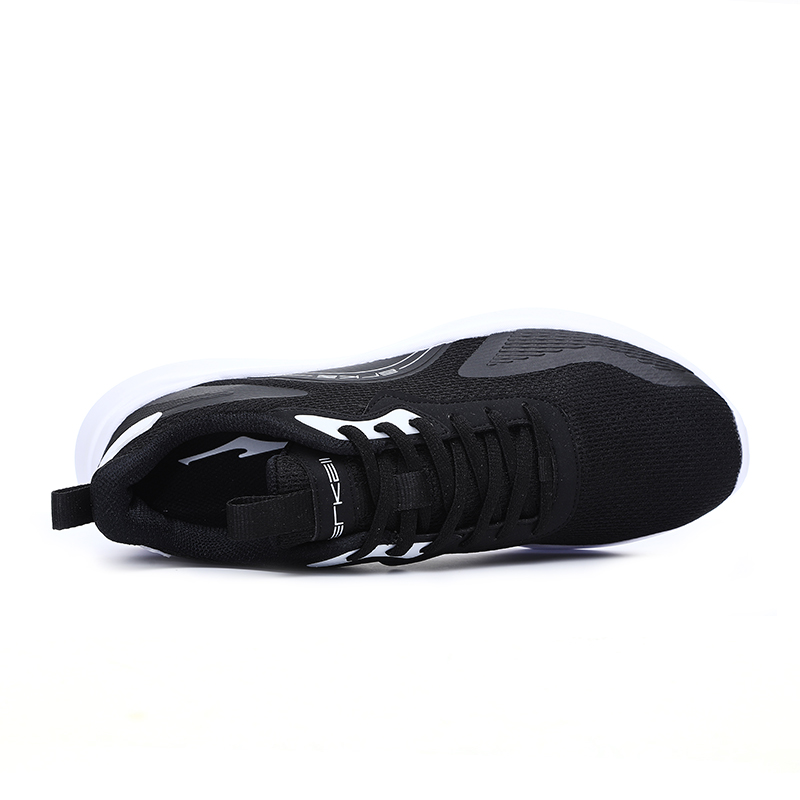 Erke Cushioning, Wear Resistant Low top Running Shoes Men’s Jet Black True White