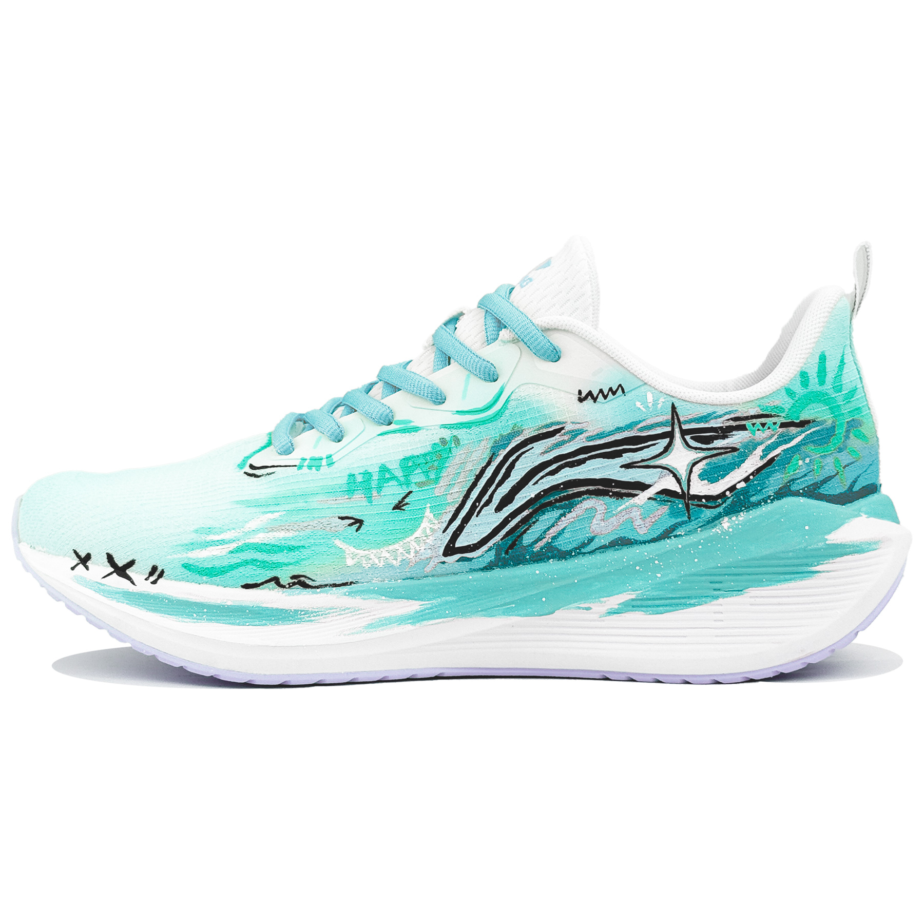 Li Ning Wuyue Textile Cushioning Rebound Abrasion Resistant Low top Casual Running Shoes Women’s