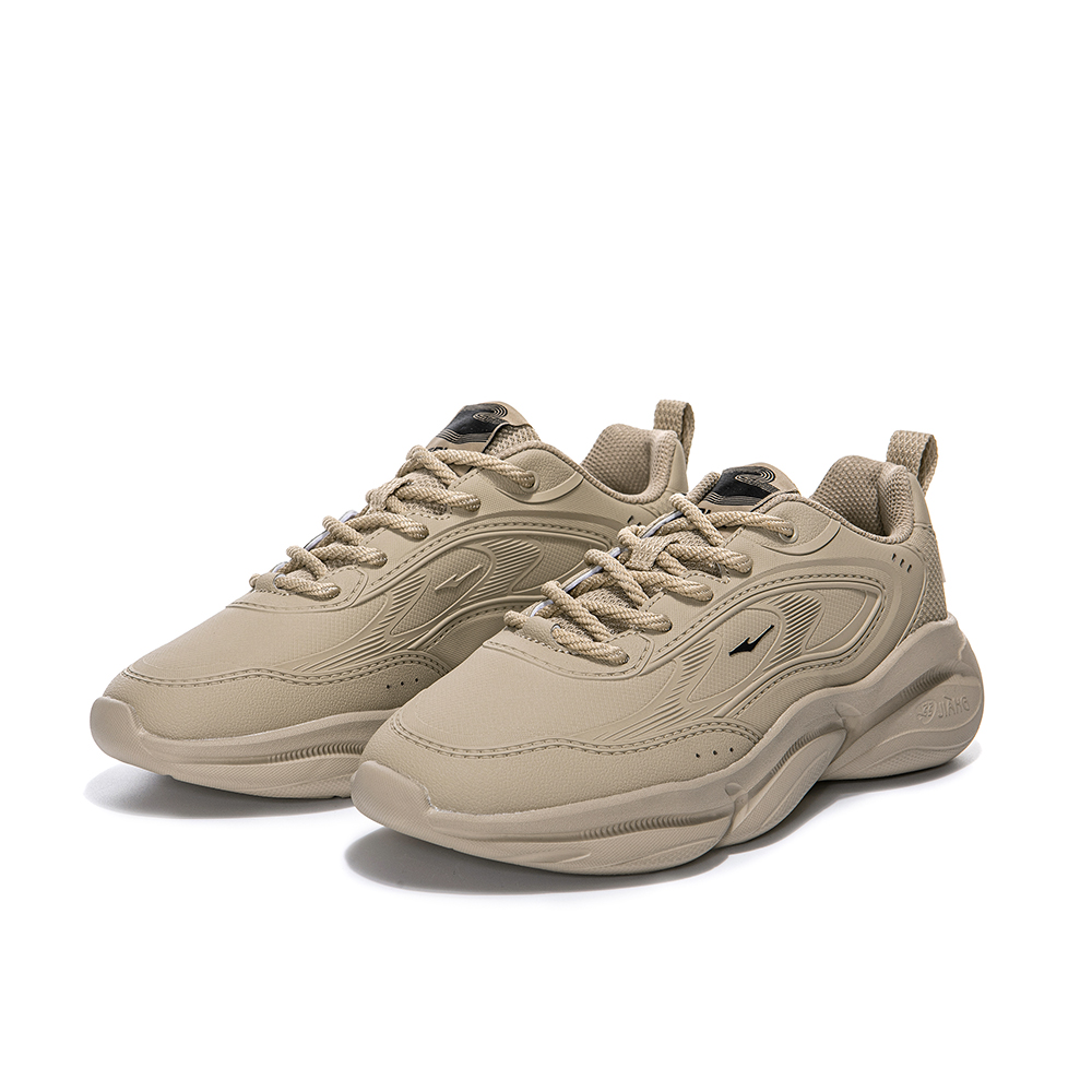 Erke Cushioning Slip Resistant Abrasion Resistant Low top Running Shoes Women’s Mist Gray Brown