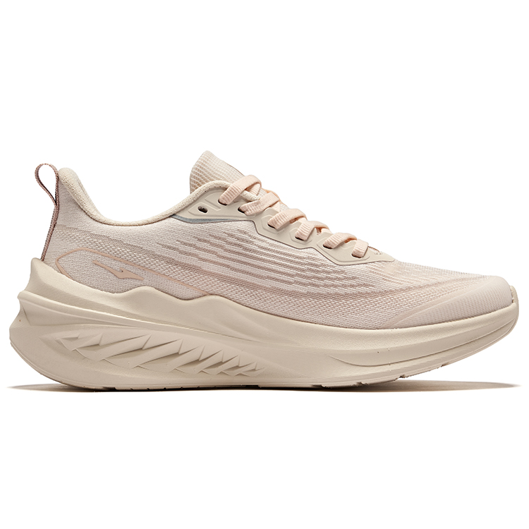 Erke Cushioning Abrasion Resistant Breathable Low top Casual Running Shoes Women’s Eggnog Gray Microcrystal White