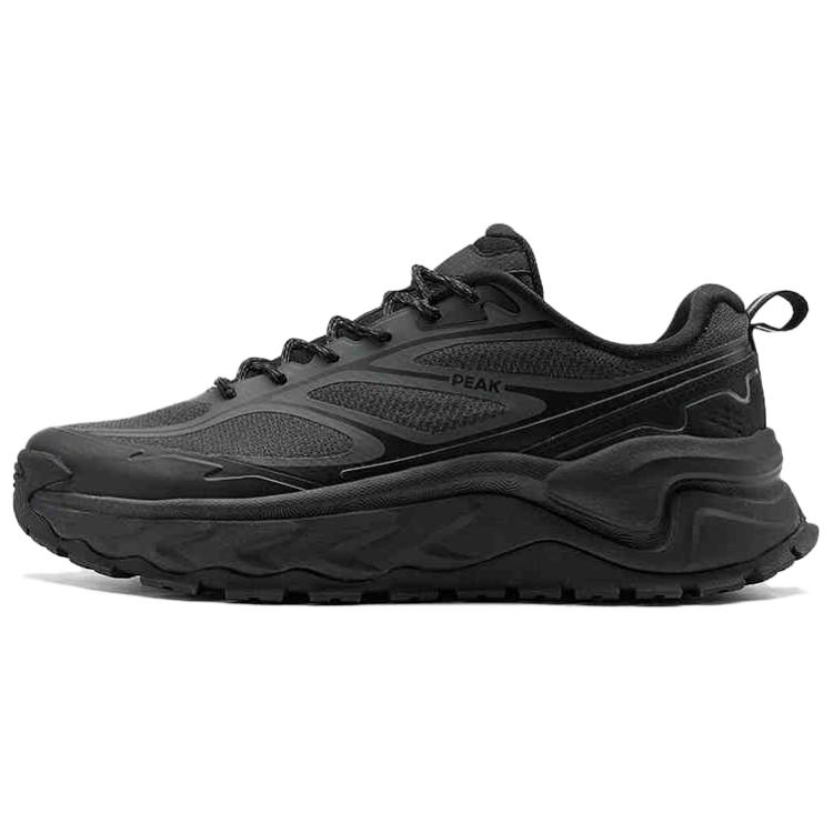 PEAK Cushioning Slip Resistant Abrasion Resistant Low top Outdoor Shoes Unisex Gray Black
