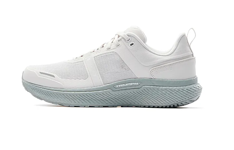 Saucony Triumph Victory Comfortable Mesh Cushioning Breathable Low top Running Shoes Unisex White Gray