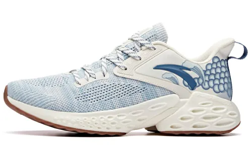 Anta Cushioning Lightweight Rebound Low top Running Shoes Men's Blue