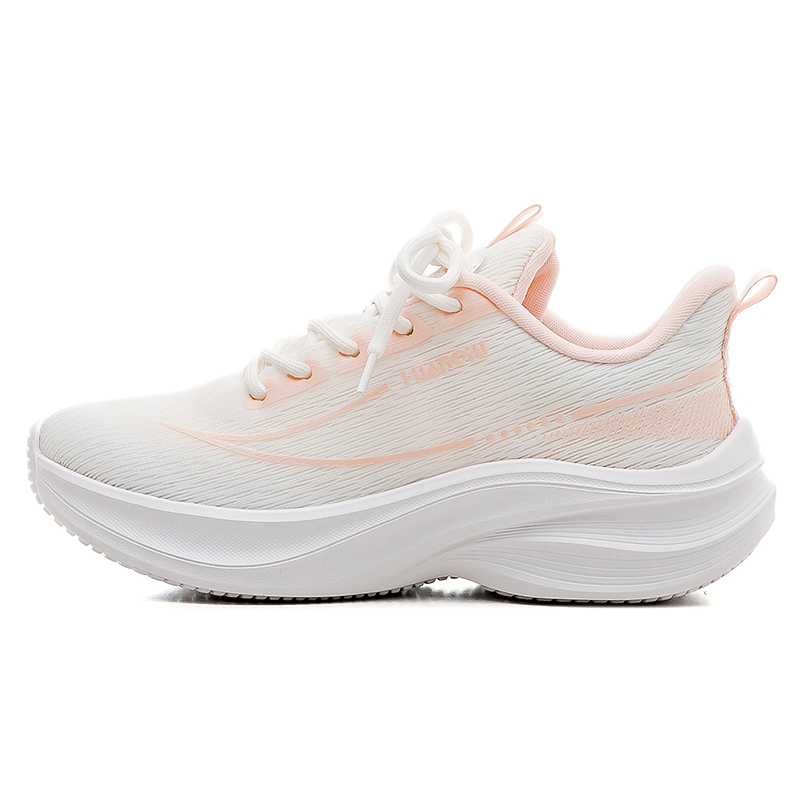 HUANQIU Slip Resistant, Abrasion Resistant, Breathable Low top Casual Running Shoes Women’s White Pink