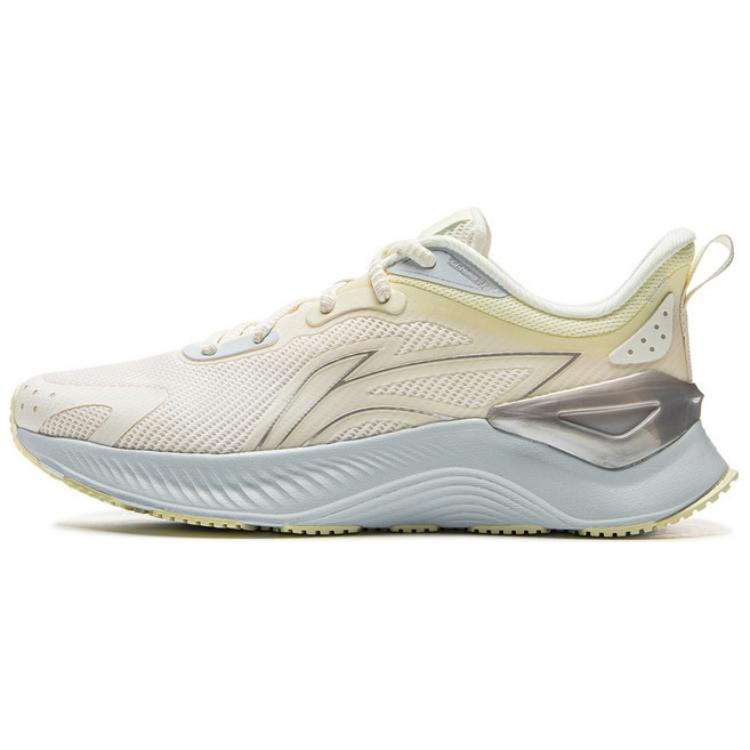 Li Ning Cushioning Abrasion Resistant Rebound Low top Casual Running Shoes Women’s Ivory
