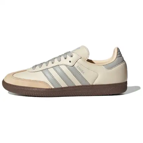 Adidas Originals SAMBA OG Abrasion Resistant Low top Skateboard Shoes Women's Beige