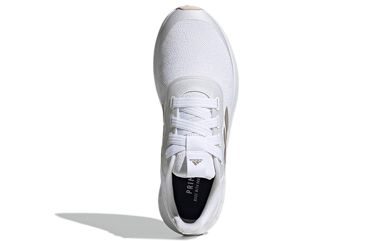 Женские кроссовки adidas Qt Racer Sport (бело-золотые) — фото 5