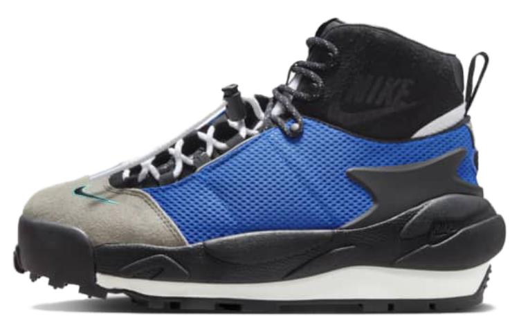 Sacai x x Nike Air Magmascape \"Varsity Royal\" joint model high-top outdoor functional shoes men's gray blue
