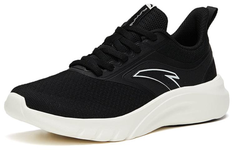 Anta Running Collection Anti Slip Wear Resistant Low Top Running Shoes Women’s Black White