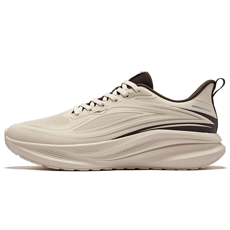 Erke Cushioning Rebound Slip Resistant Low top City Commuting Running Shoes Men’s Warm Linen Dark Sandalwood