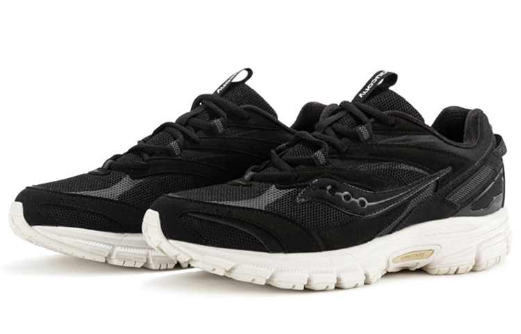 Saucony Cohesion 2K Cushioning Slip Resistant Abrasion Resistant Low top Running Shoes Unisex Black White