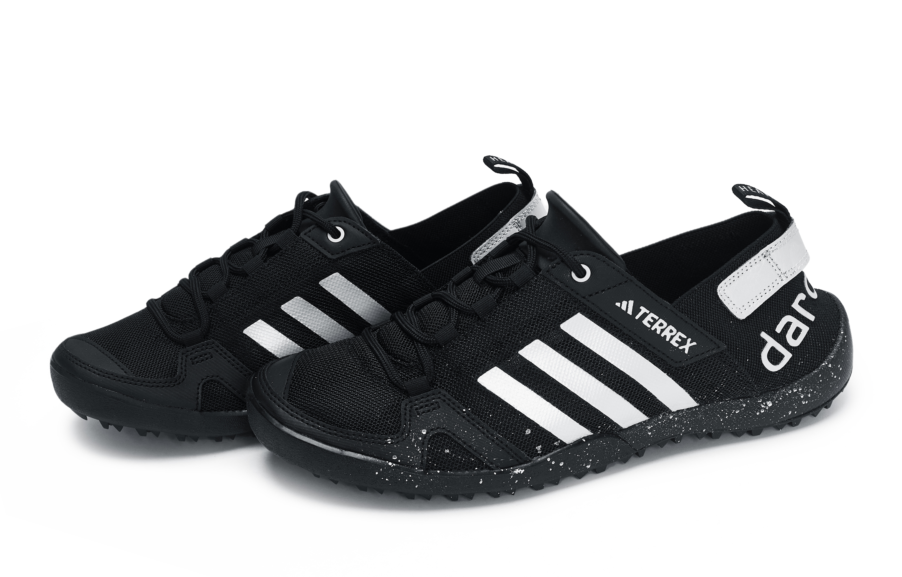 Adidas TERREX DAROGA PLUS HEAT.RDY Abrasion Resistant Low top Running Shoes Unisex Black White Silver
