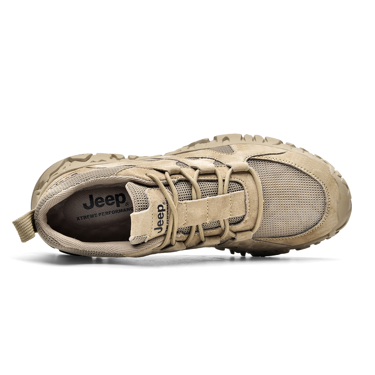 Jeep Textile, Pigskin Low top Outdoor Shoes Men’s Khaki