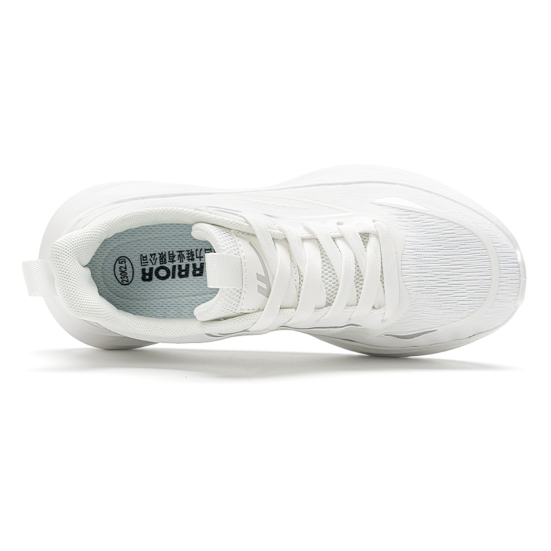 Warrior Cushioning Slip Resistant Abrasion Resistant Low top Casual Running Shoes Women’s White Gray