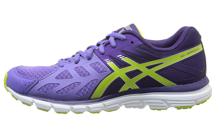 Asics Gel Zaraca 3 Abrasion Resistant Low top Running Shoes Women's Purple Yellow
