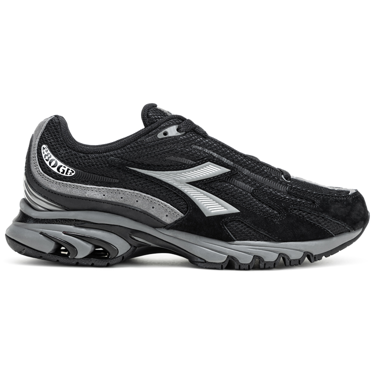 Diadora Slip Resistant Abrasion Resistant Low top Running Shoes Unisex Black