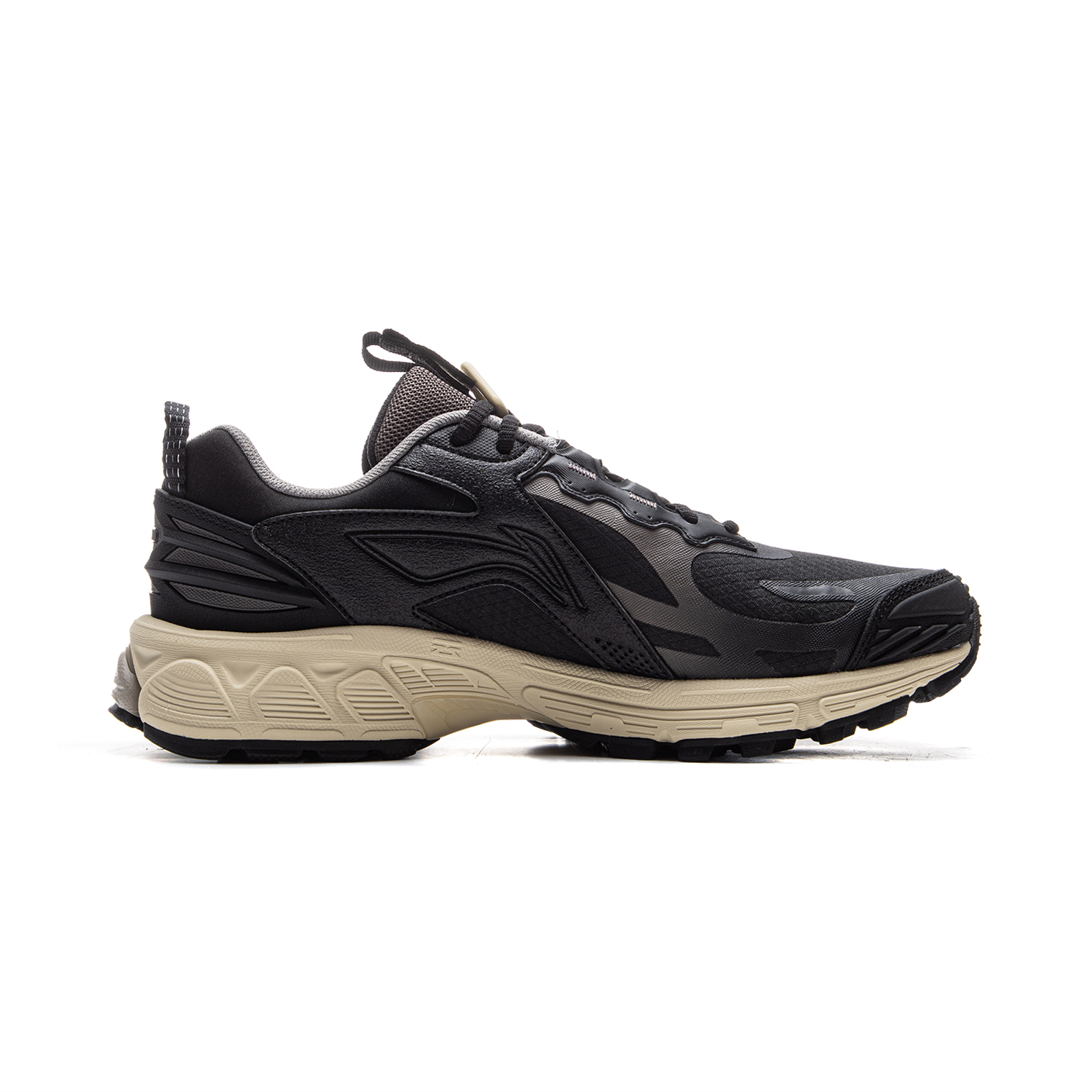 Li Ning Fuyao 2.0 Trail Fabric Slip Resistant Abrasion Resistant Low top Casual Running Shoes Men’s Black