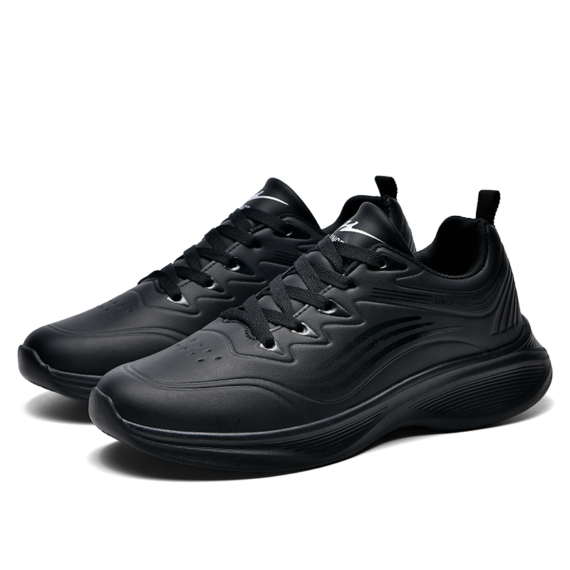 Binary Cushioning Slip Resistant Lightweight Rebound Low top Running Shoes Men’s Black