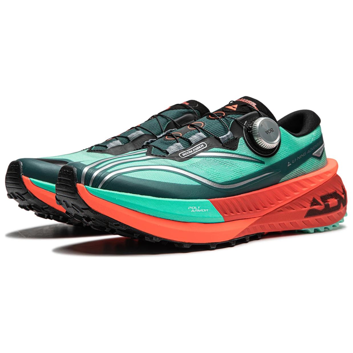 Li Ning De Lucas PRO Cushioning Slip Resistant Low top Running Shoes Men’s Black Green Orange