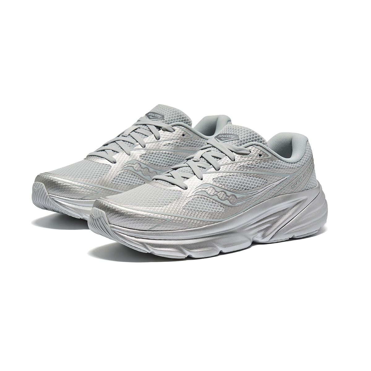 Saucony Guard AMR Low top Casual Training Sprint City Commuting Running Shoes Unisex Gray Silver