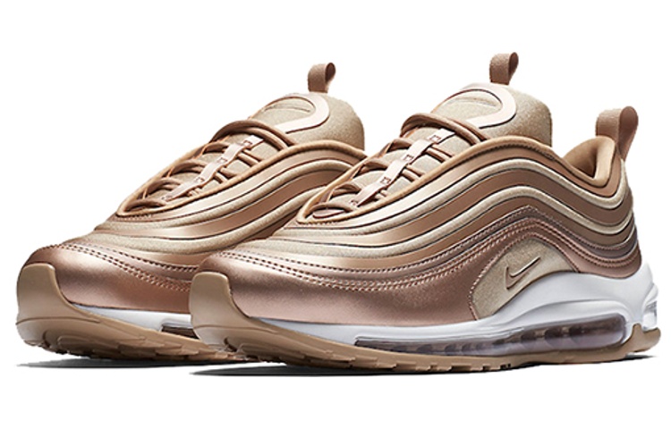 Женские кроссовки Nike Air Max 97 (золото с белым) — Золотой / белый — фото 3