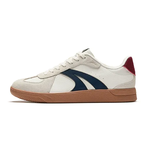 Anta German Army Trainers Wear resistant And Lightweight Low top Skateboard Shoes Men's White Blue
