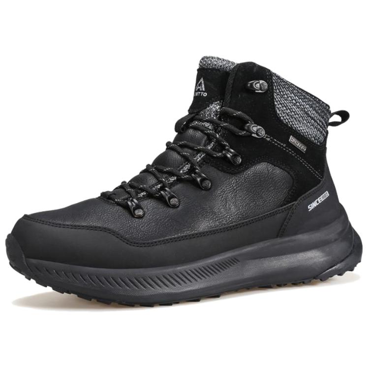 HUMTTO Cushioning Abrasion Resistant Thermal Cushioning Abrasion Resistant Thermal Mid top Outdoor Shoes Men’s Black