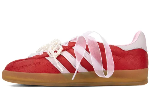 Adidas Originals Handball Spzl Low top Skateboard Shoes Unisex White Red