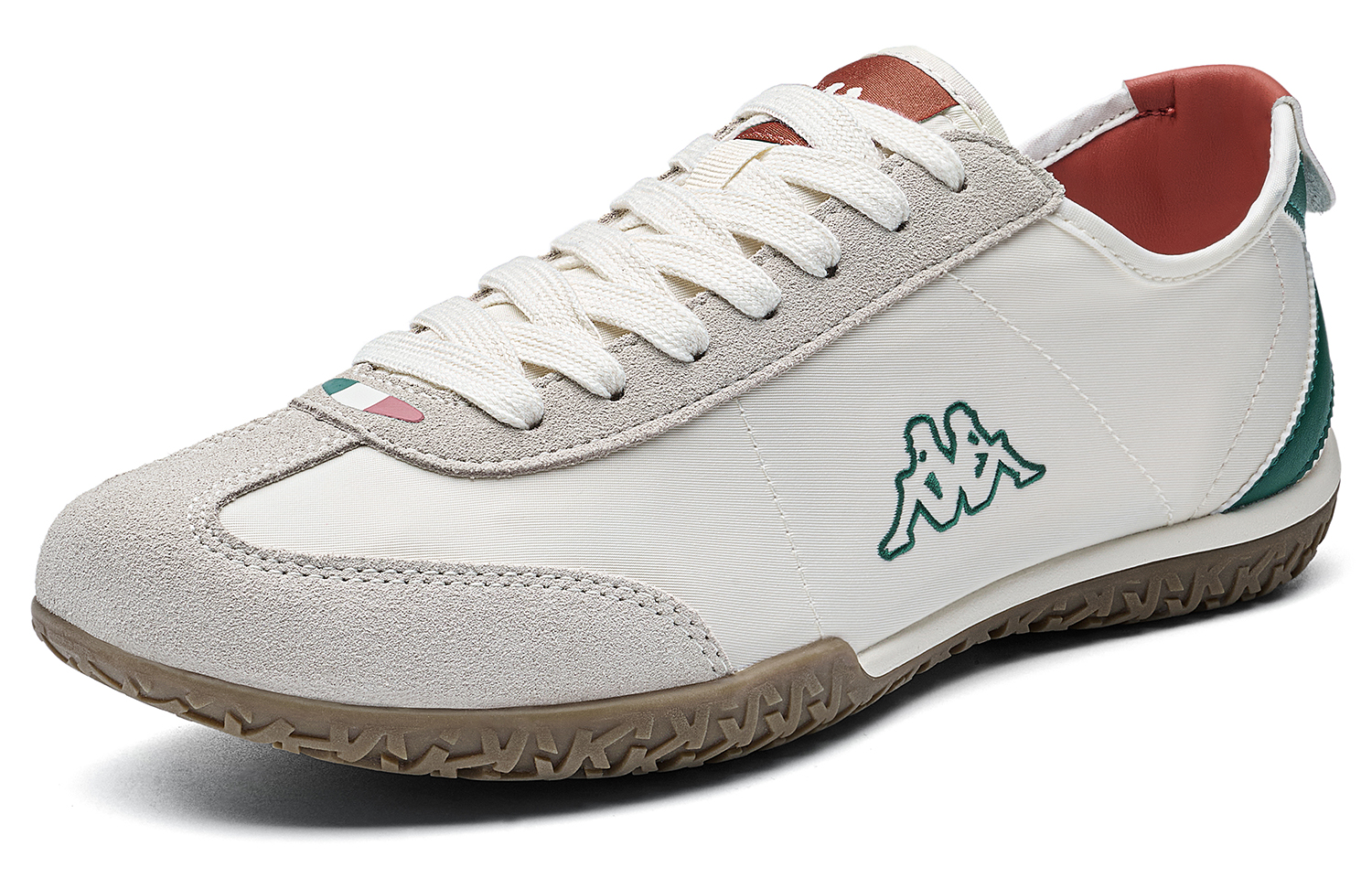 Kappa Slip Resistant Abrasion Resistant Slip Resistant Abrasion Resistant Low top Running Shoes Unisex White Green
