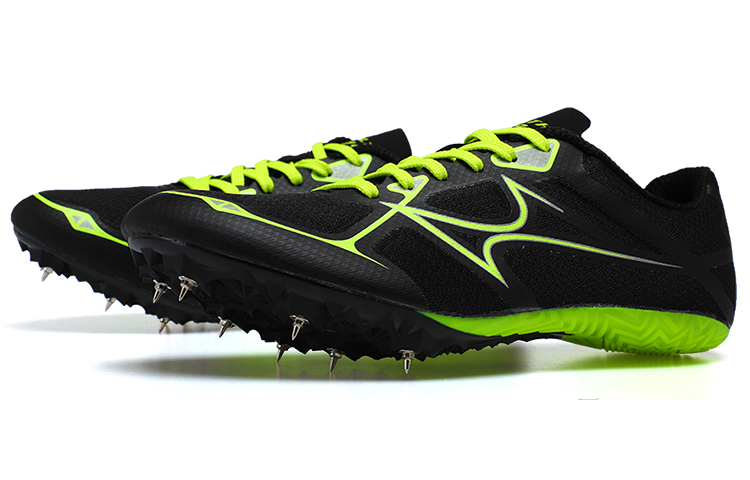 HEALTH 1119 Versatile Slip Resistant Abrasion Resistant Low top Sprint Running Shoes Unisex Black Green