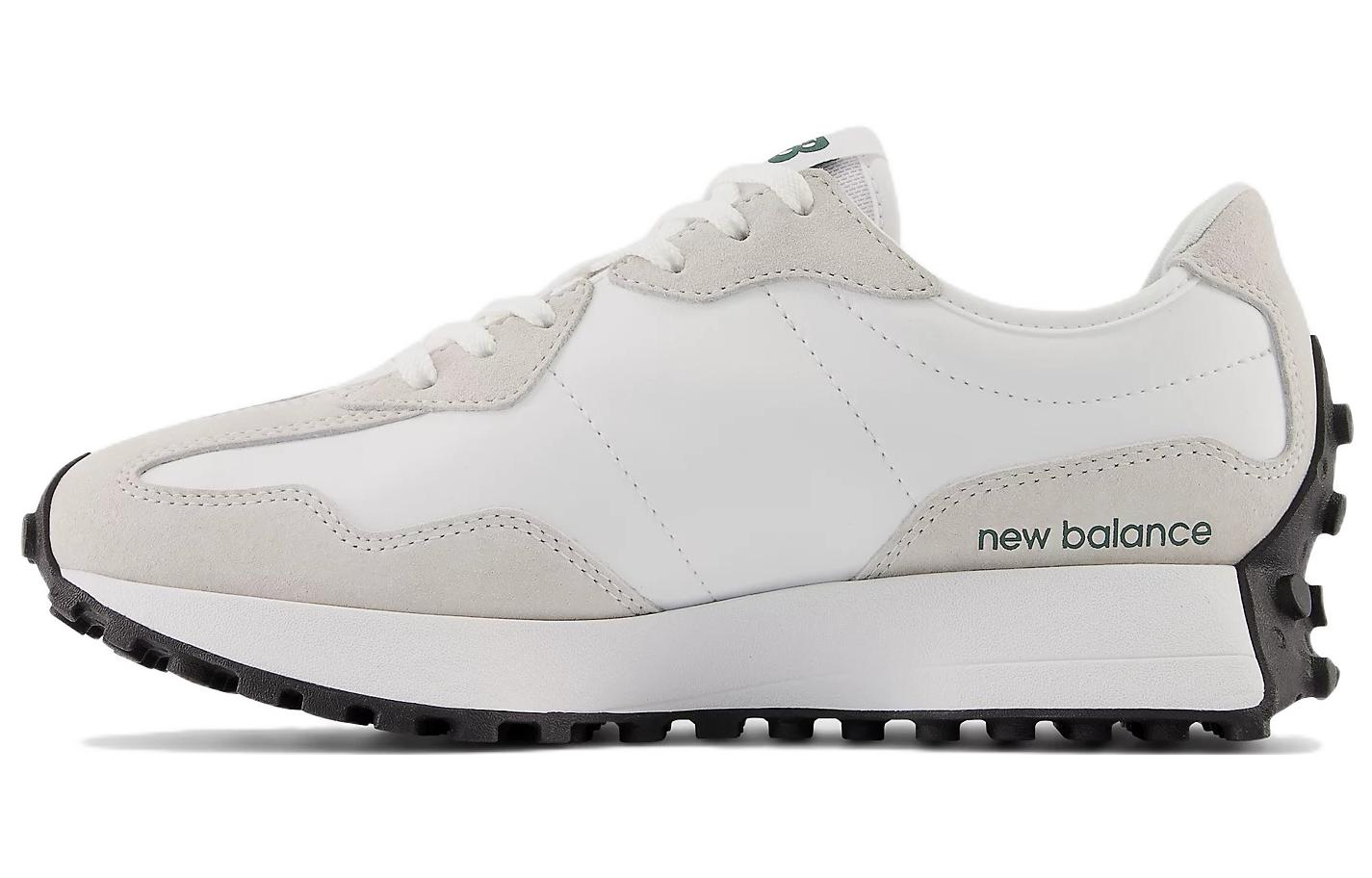 Женские кроссовки New Balance 327 (- серо-бело-зеленые)