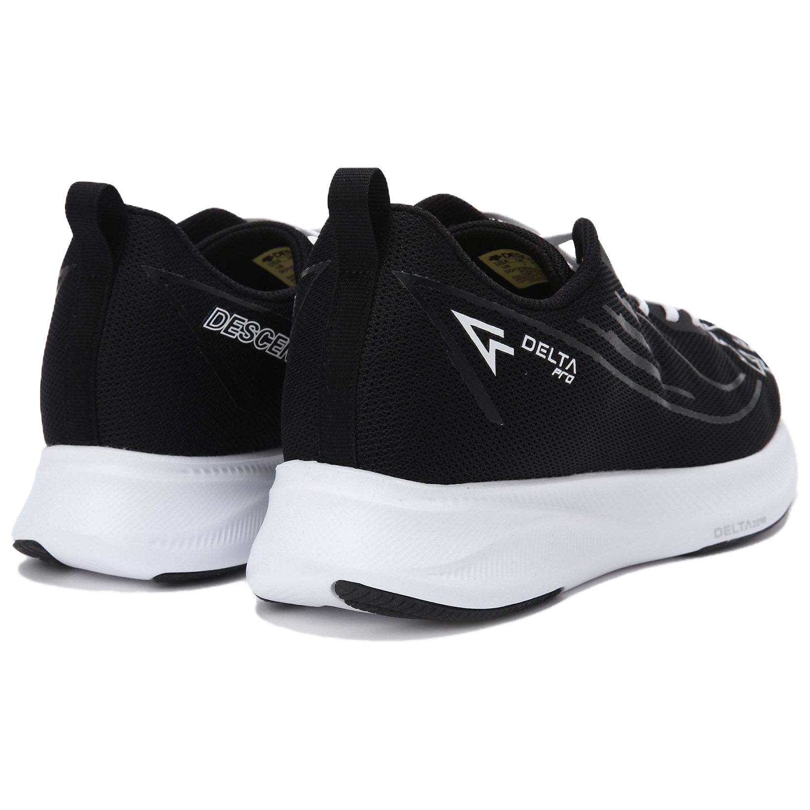 DESCENTE Delta Pro Cushioning Slip Resistant Low top Running Shoes Unisex Black