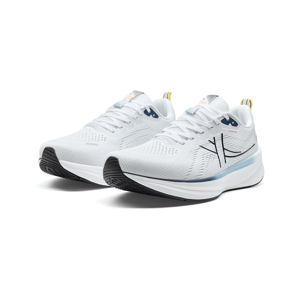 XTEP 6.0 Speed Cushioning Breathable Lightweight Low top Sprint Running Shoes Men’s White
