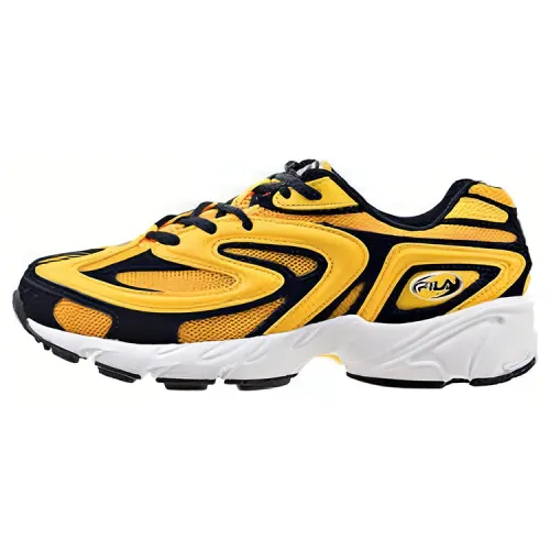 FILA Comfortable Round Toe Low top Running Shoes Men's Yellow