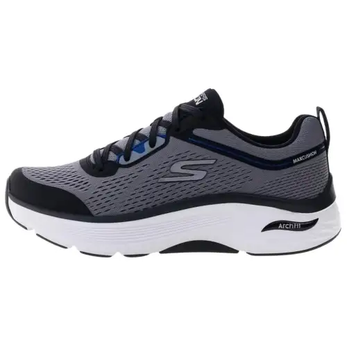 Skechers Abrasion Resistant Low top Running Shoes Men's Gray Black